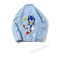 thumbnail image 3 of Chaqueta de mezclilla Sonics con figuras de juego, chaquetas de mezclilla con agujeros rotos, estilo retro americano de primavera y otoño, moda de tela, blusas con cuello vuelto, 3 of 5
