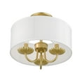 thumbnail image 4 of Livex Lighting - Brookdale - 3 Light Semi-Flush Mount In Transitional Style-11, 4 of 8