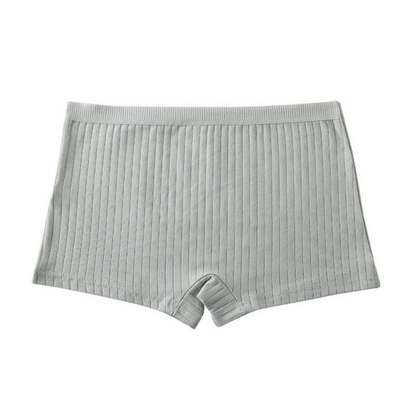 Grandest Birch 6PCS Women Underpants Slim Fit Solid Color Elastic Waistband Mid Waist Good Breathability Lady Boxers Female Daily Underwear,Green,38B