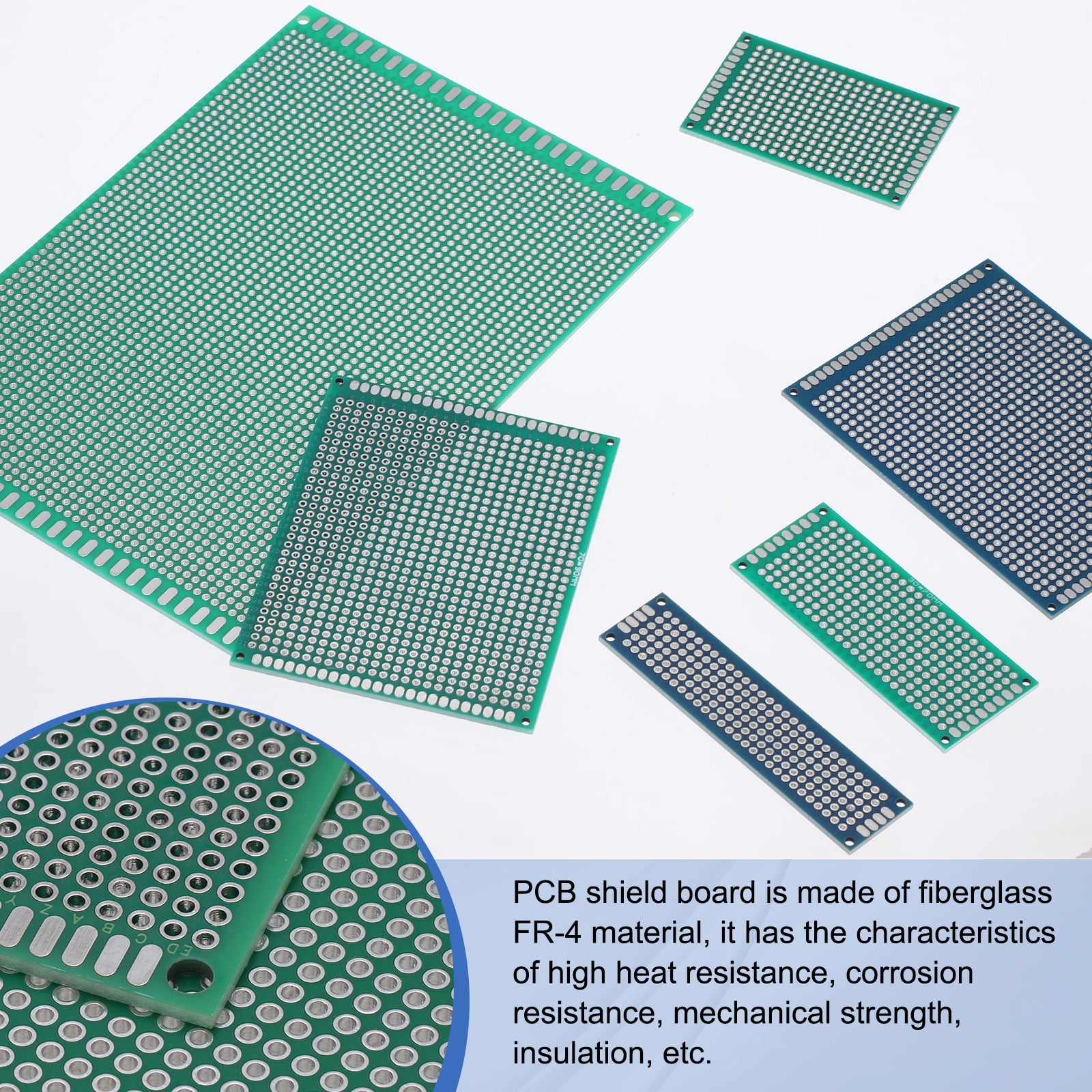 Uxcell 2Pcs Breadboard Solderable 200mm x 150mm Green Circuit PCB Board Double Sided Tin-Plated PCB Prototype Board for Electronics Prototyping, DIY Circuits Projects