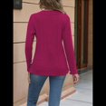 thumbnail image 4 of Camisas Elegantes de Textura para Mujer, de Algodón Básico con Rayas en las Axilas - Sudadera con Capucha Rosa Roja L, 4 of 8