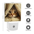 thumbnail image 3 of LED Night Lights Lamp with Dusk to Dawn Sensor, Cute Cat Peeking Out From Under The Curtain Night Light Plug Into Wall for Kids Room, Bedroom, Bathroom, Kitchen, Hallway, 3 of 4