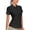 029-Black, variant on Women’s Sleeveless Polo Shirt – Quick Dry Ruffle Sleeve V-Neck Golf Shirt with UPF 50+