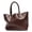 Dark Brown, variant on Nude beige Real Leather Tote HandBag Large Capacity for Women - Daily Casual Classic Design, Perfect for Work, College, Shopping, Laptop, and Mommy Bag