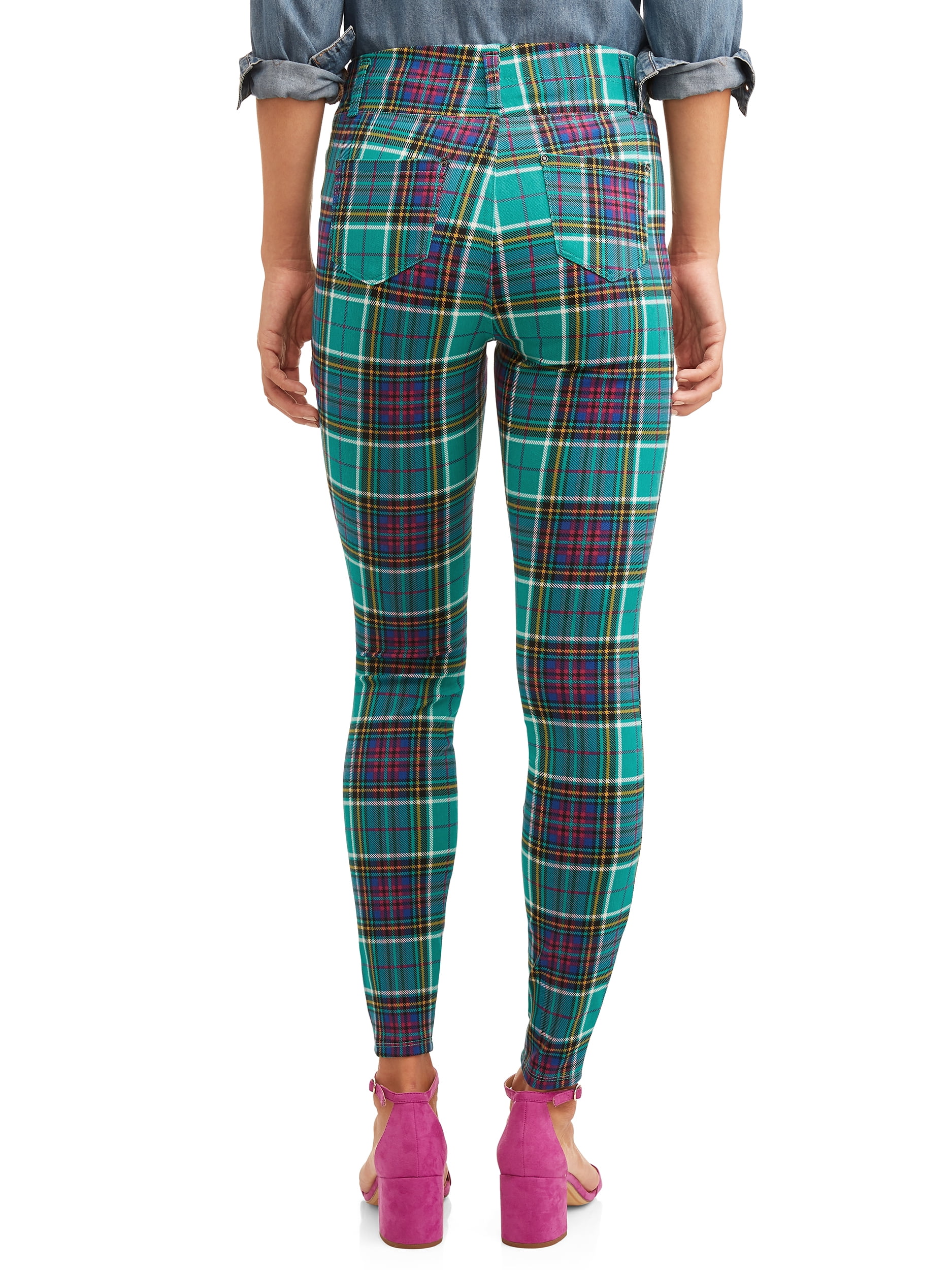 plaid jeggings walmart