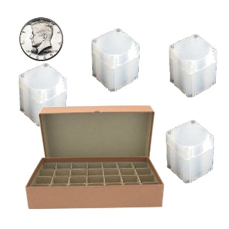 Coin Roll Box for 28 Rolls or Tubes of HALF DOLLARS by Guardhouse 