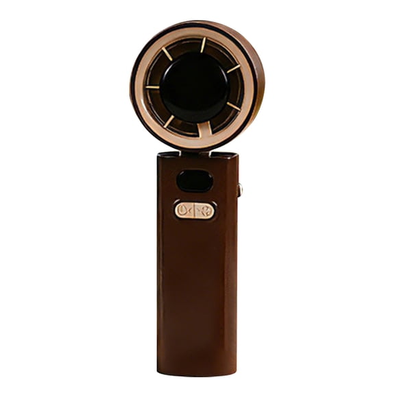 HHGBAD Powerful High-Speed Handheld Fan, USB Rechargeable Mini Portable Fan, Adjustable Speed for Outdoor Travel, 360° Rotatable for Office and Home Use, Ideal Gift for Everyone, Brown