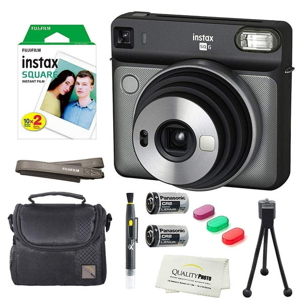 bladerdeeg nep liefdadigheid Fujifilm Instax SQUARE SQ6 Instant Film Camera (Graphite Grey) + instax  Wide Instant Film, 20 Square Sheets + Extra Accessories - Walmart.com