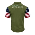 thumbnail image 3 of Men's USA 250th Anniversary Polo Shirt 1776-2026 Patriotic American Flag Sleeve Golf Shirt, 3 of 5