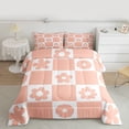 thumbnail image 2 of Homewish Vintage Flowers 3-Piece Full Size Comforter Sets for Teens Boys Girls,Retro Floral Bedding Comforter Set,Geometric Plaid Grid Lightweight Bedding Sets,Super Cozy Room Decor,Reversible, 2 of 8