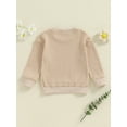 thumbnail image 6 of Aojekbee Autumn Sweatshirts for Girls Long Sleeve Crewneck Letter Flower Print Loose Fit Pullover Tops, 6 of 10
