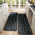 thumbnail image 4 of Kitchen Rugs Sets Of 2,Math Equations Chemistry Symbols Black Pattern Anti Fatigue Kitchen Mat Rugs Non Slip Washable,Decorative Kitchen Floor Mats for Kitchen,Sink,Laundry,17"x47"+17"x47", 4 of 5
