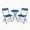 Blue, variant on Arc-Back Metal 3-Piece Patio Bistro Set, 2 Chairs and Round Table for Outdoor Garden, Green