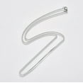thumbnail image 2 of 304 Stainless Steel Curb Chain Necklaces with Lobster Claw Clasp Stainless Steel color 21.65 inch(55cm), 2 of 2