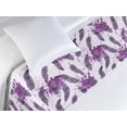 thumbnail image 3 of Ethnic Bed Runner, Splash Paints and Hippie Feathers Bohemian on Pale Mauve Backdrop Tribal Folk, Decorative Accent Bedding Scarf for Hotels Homes & Guest Rooms, Twin, Purple Eggplant, by Ambesonne, 3 of 3