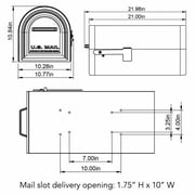 Gibraltar Mailboxes Reliant Large, Locking, Post Mount Mailbox, Black, MB981B01