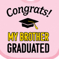 thumbnail image 4 of Inktastic Congrats My Brother Graduated with Cap Boys or Girls Baby Bib, 4 of 4