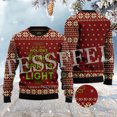 thumbnail image 3 of Suéter feo de punto divertido de Navidad de algodón con diseño de Papá Noel para mascotas, jersey informal vintage de invierno estilo Harajuku, jersey retro de manga larga con impresión 3D, 3 of 5