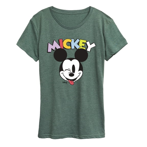 Disney - Mickey Wink - Women's Short Sleeve Graphic T-Shirt