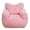 Pink + faux fur + Foam, variant on Bean Bag Chair, Faux Fur Beanbag Chair for Adults, Comfy Sofa with Heart-Shaped Back Support, Large Reading Chair for Living Room, Bedroom, Apartment