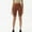 #0398-Brown, variant on Womens High Waist Yoga Capri Pants Butt Lifting Elastic Solid Slim 5/8 Length for Gym