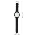 thumbnail image 3 of Pu Strap Watch Female Male Quartz Wrist Watch Round PU Strap Big Dial Wristwatch Simple Dial, 3 of 8