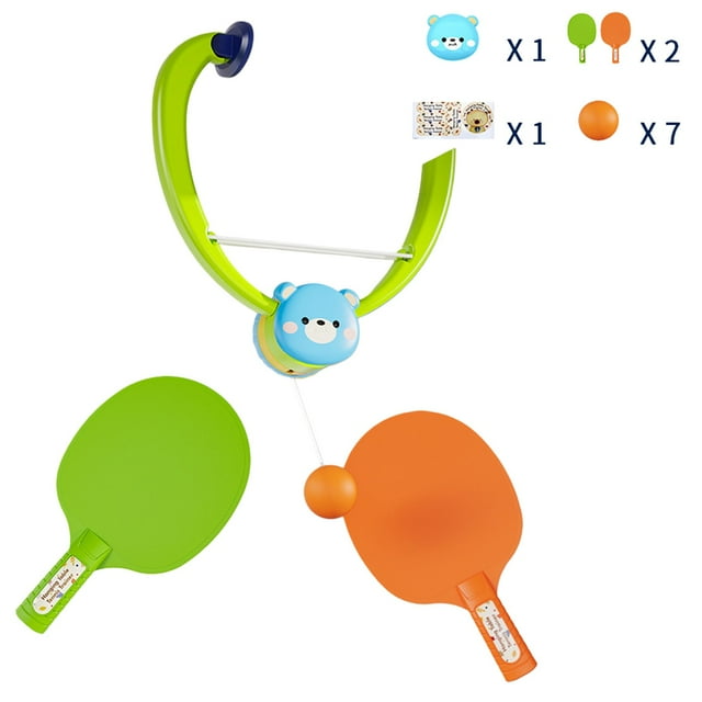 Table Tennis Training Device Indoor Table Tennis Self Training Set Hanging Pingpong Trainer Pingpong Without Table for Children Youth Middle Age and Old Age