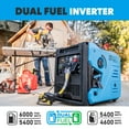 thumbnail image 5 of Pulsar 6000W Dual Fuel Inverter Generator with Remote Start, 5 of 11