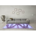 thumbnail image 3 of Ahgly Company Machine Washable Indoor Square Abstract Blue Modern Area Rugs, 7' Square, 3 of 4
