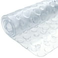 Mainstays Droplets Vinyl Bathtub Mat, Clear, 17" x 36"