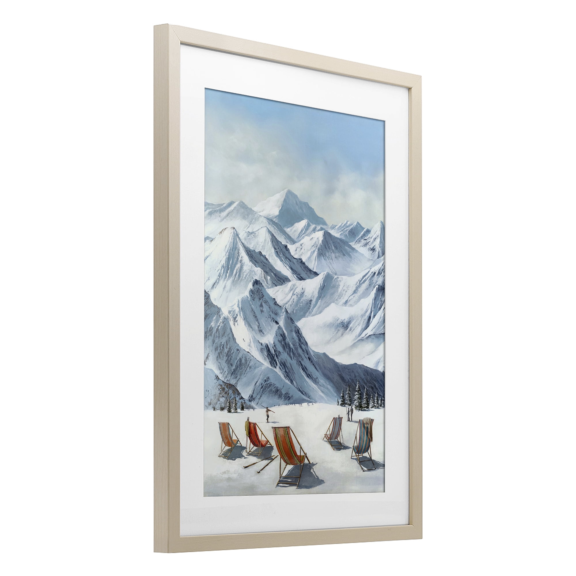 Stupell Industries Lounging At The Lifts Birch Framed Print Under Glass design by Max Maxx, 20 x 14