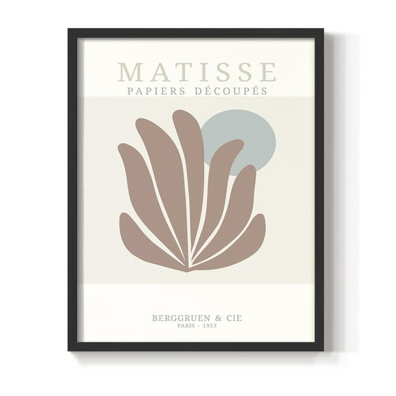 Matisse CDXXXV in Black Solid Wood Framed Print No Nail Hanging