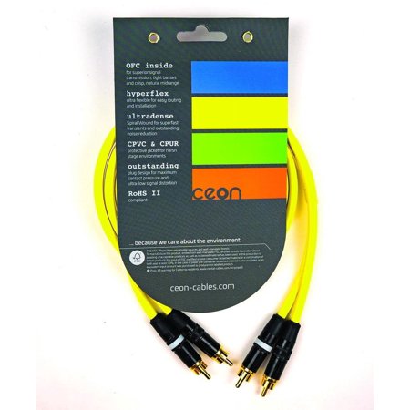 Cordial - Premium DJ Dual/Mono (Black Light) Cable - Yellow
