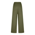 thumbnail image 6 of Simua Women's Casual Dress Pants - Solid Color Elastic Waist 100% Polyester Washable 3/3 Twill (S, M, L, XL, XXL), 6 of 9