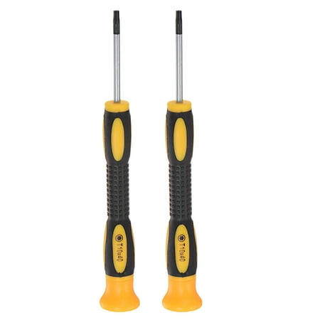 

2pcs Precision Torx Screwdriver T10 Security Star Head Swivel Lid Nonslip Handle for Electronics Repair
