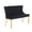 Black-Golden Leg, variant on Aoowow Velvet 2 Seat Dining Bench Black Silver Legs