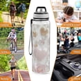 thumbnail image 7 of 3d Hearts Flower Jewels Pearls Sports Water Bottle Portable Travel Mug 32oz BPA Free Leak Proof Straw Transparent Tritan for Gym Yoga Cycling Camping, 7 of 7