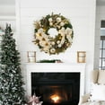 thumbnail image 5 of Garvee 24 Inch Christmas Wreath with Lights for Front Door, Pre-Lit Christmas Wreath, Lighted Xmas Door Wreath with Ball Ornaments for Christmas Door Fireplace Decor, 5 of 8