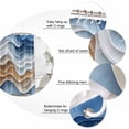 thumbnail image 6 of Blue Brown Waterproof Fabric Shower Curtain,Aesthetics Moire Ombre Abstract Geometric Waterproof Fabric Shower Curtain for Bathroom Curtains Bathtubs Hotel Shower Curtains with 12 Hooks Small 36x78in, 6 of 8