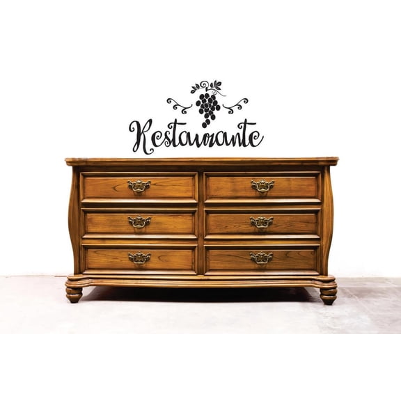 Custom Decals Restaurante Wall Art Size: 20 Inches x 30 Inches Color: Black