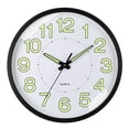 thumbnail image 2 of Reloj de pared de 12 pulgadas, reloj luminoso que no hace tictac para la sala de estar del dormitorio (negro), 2 of 2