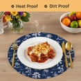 thumbnail image 4 of Navy Blue Tropical Plant Round 15 Inch Placemats Set of 8, Summer Coconut Trees Coastal HeatResistant Non Slip Place Mats for Dining Table, Wipeable Braided Kitchen Table Mats for Housewarming, 4 of 9
