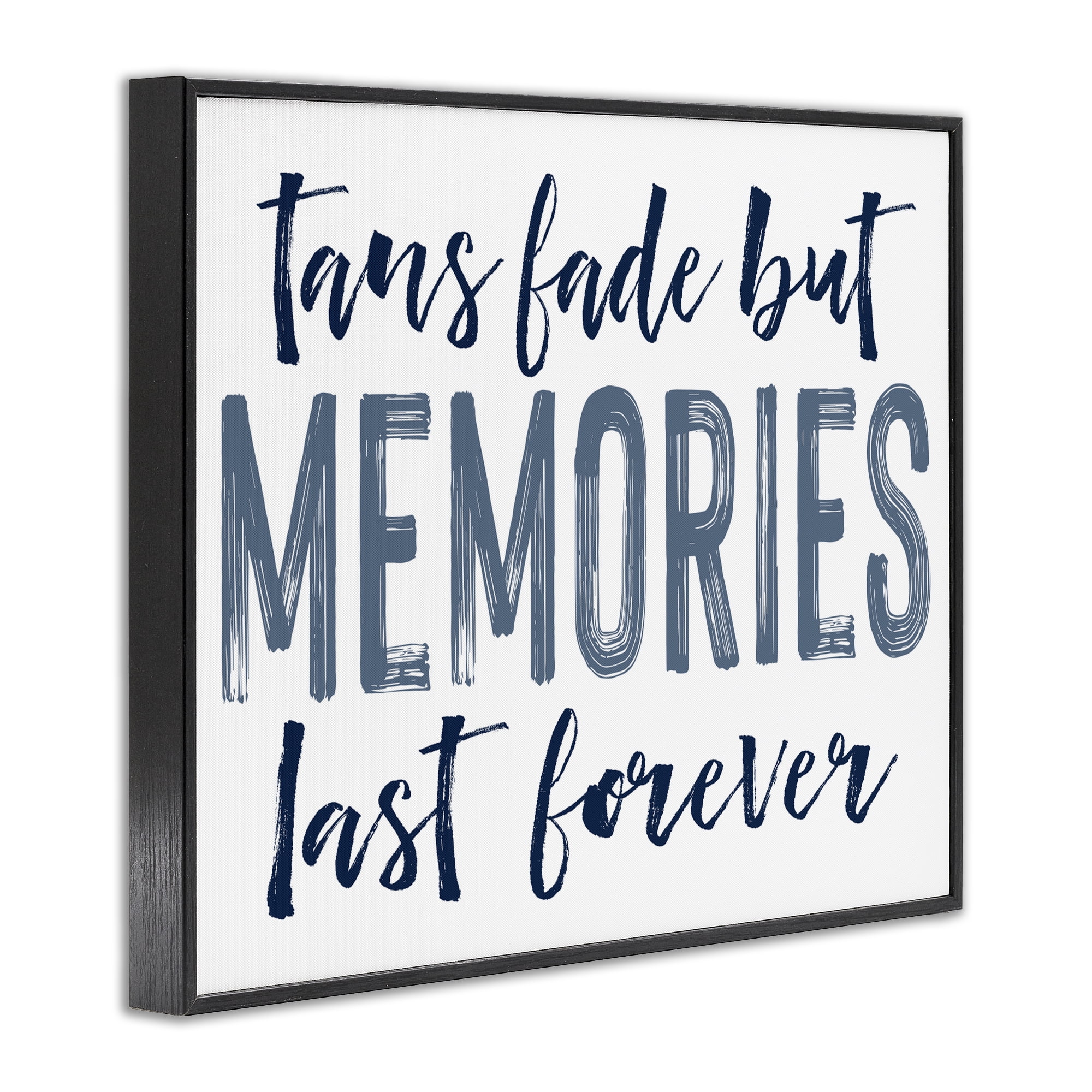 Summer Memories Last Forever Black Framed Giclee Art, design by Lettered and Lined