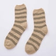 thumbnail image 4 of FYDUU Womens Cute Crew Socks Fuzzy Socks Warm Winter Slipper Fluffy Sleep Home Fleece Soft Socks Cozy Comfy Striped Socks For Mens Womens, 4 of 4