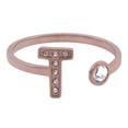 thumbnail image 1 of Anillo de Mujer Inicial Letra LuckyLy, Oro Rosa 18k y Zirconia Cúbica, Modelo Layla rosa UNITALLA, 1 of 6