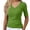 Green, variant on Women's Elbow Sleeve V Neck T-Shirt 2026 Trendy Casual Slim Fit Comfy Summer Tops Classic Ruched Side Tees Solid Color Pullover Underwear Hot Weather Basic Activewear Blue L