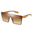 thumbnail image 2 of Miorin Under $5 Fashion Oversized Sunglasses for Women Men Trendy Y2K 90s Vintage Designer Multicolor Frame Brown Lens Sunglasses, 2 of 2