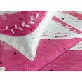 thumbnail image 4 of Ambesonne Ice Cream Quilted Bedspread Set 3 Pcs, Yummy, Queen Size, Pink Black White, 4 of 5