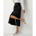 thumbnail image 4 of Mawalde Skirt for Women High Waist Silk Satin Skirts Zipper Fishtail Hip Skirt Black S, 4 of 7