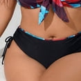 thumbnail image 4 of SDNall Plus Size Tummy Control Swimsuit For Women, Printed Adjustable Side Strap Bathing Suit With UPF 50+, 4 of 8